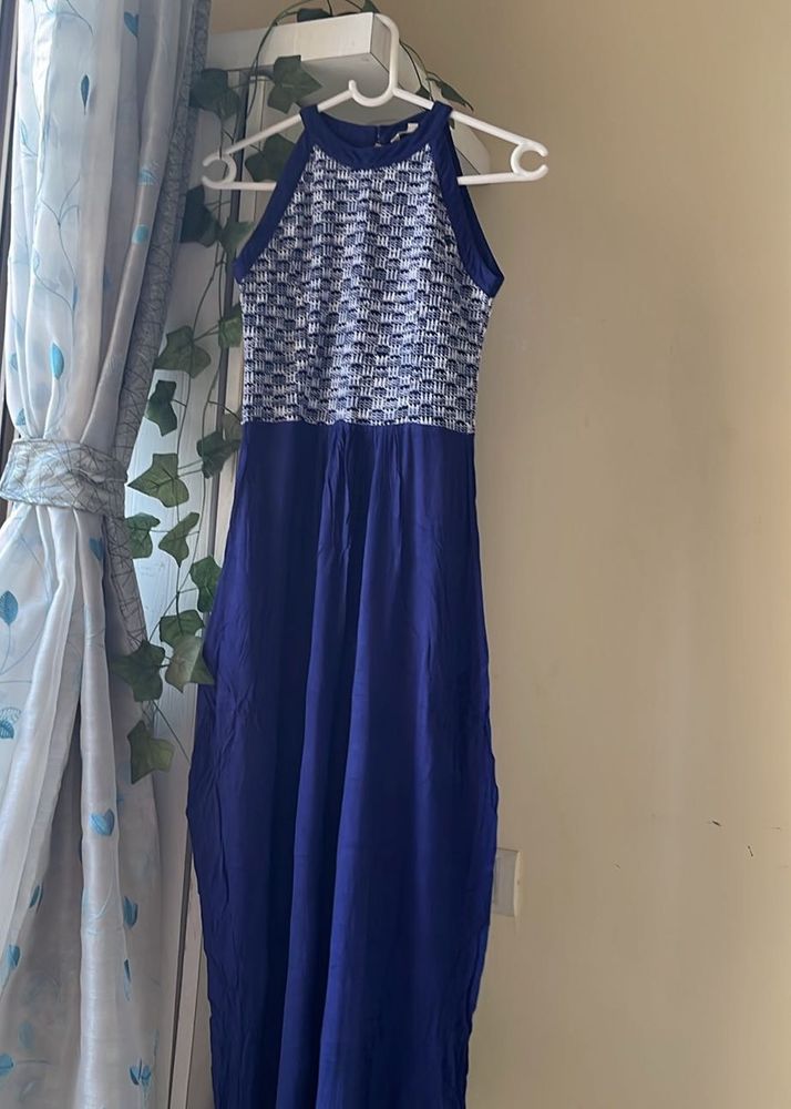 Stylish Blue Maxi Dress