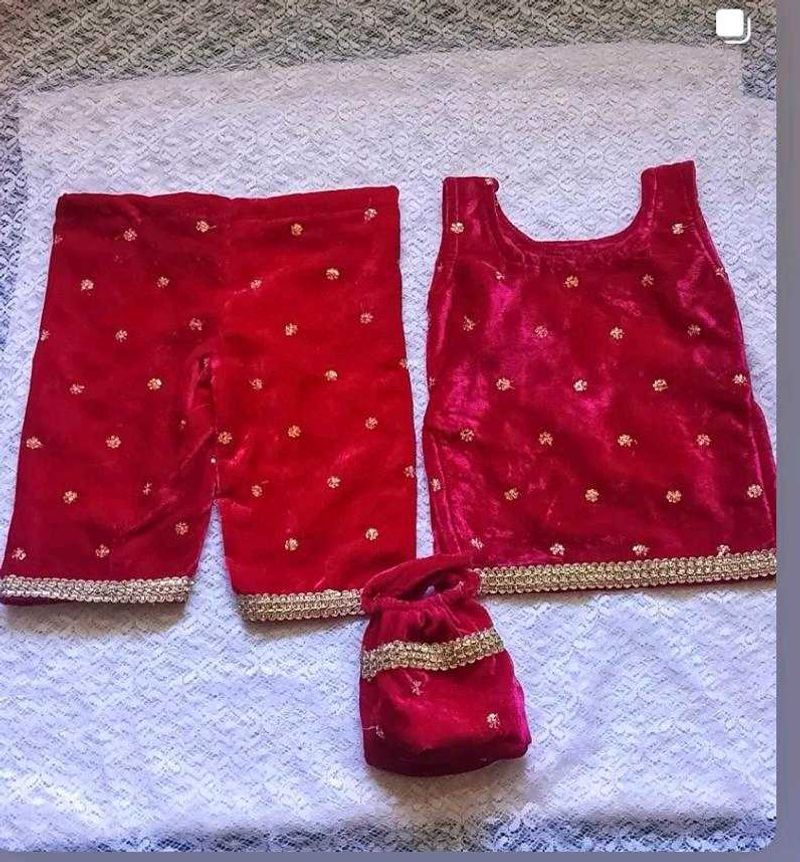 Baby Dress And Potli