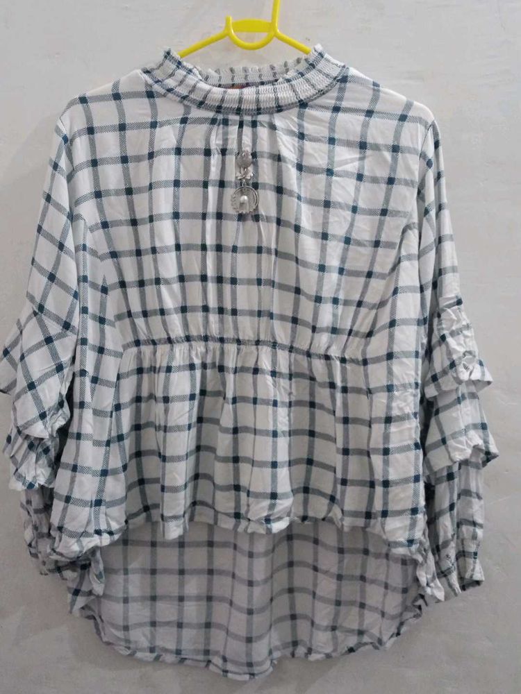 Checkered Hi-Lo Top
