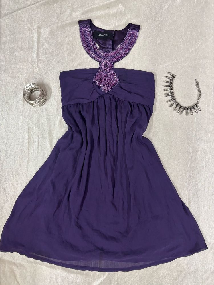 Purple Embellished Dress