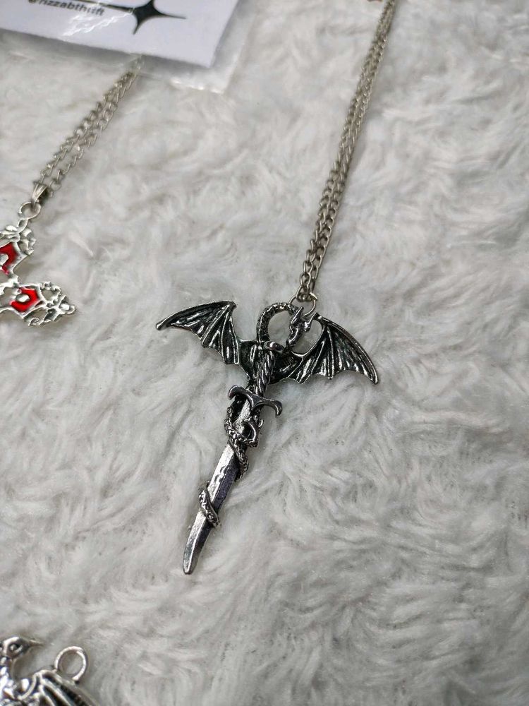 Y2K Dragon Pendent