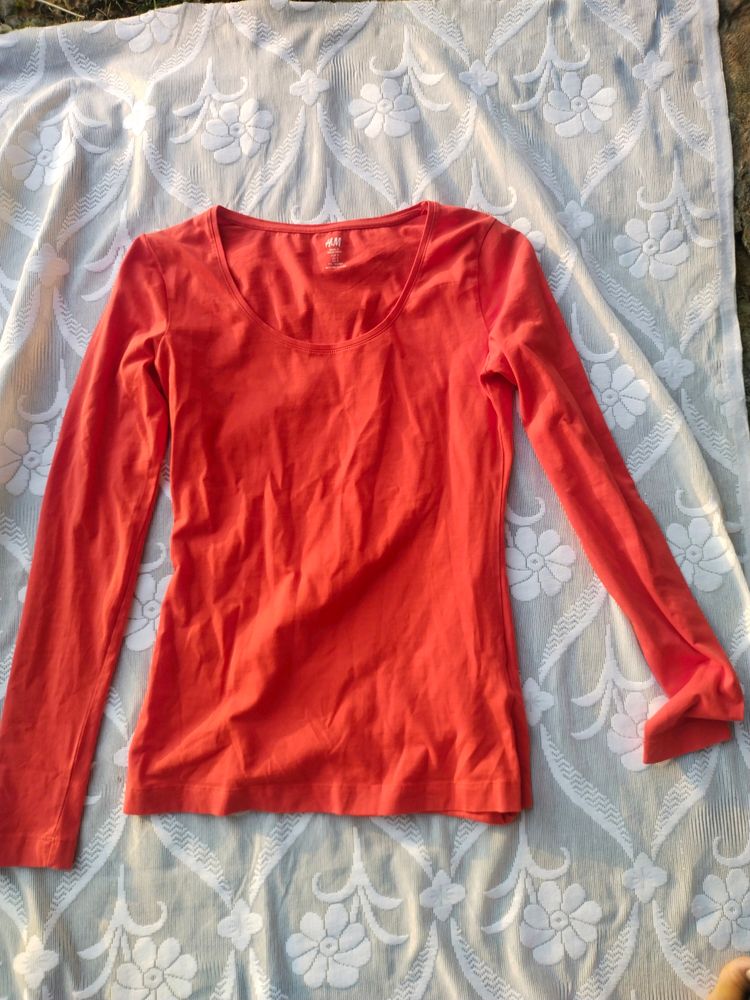 Long Sleeve Red Top
