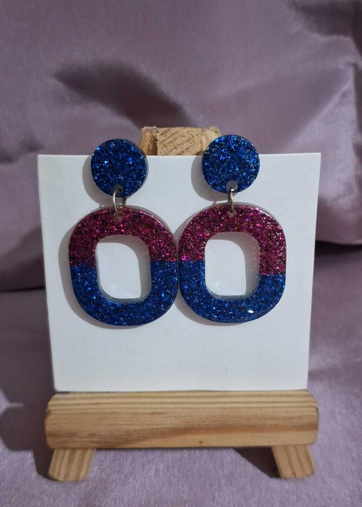 Sparkly Resin Stud Earrings
