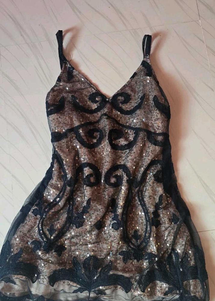 Sequin Embellished Party Dress