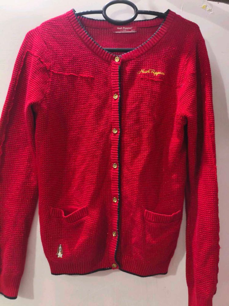 Red Hush Puppies Cardigan