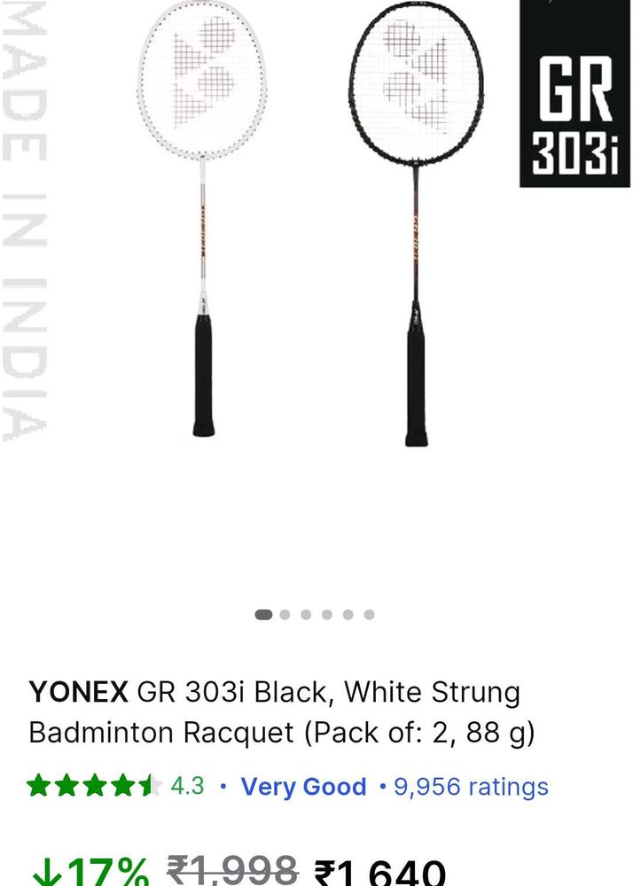 Pair Of Badmintion Racquet.
