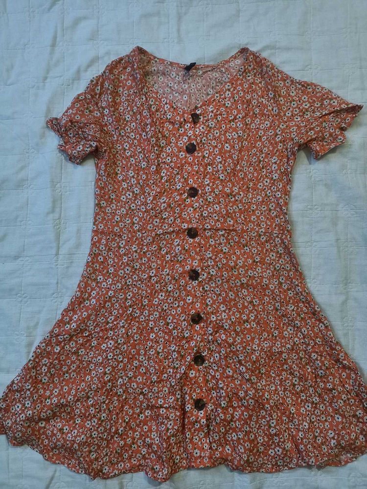 Floral Print A-line Dress