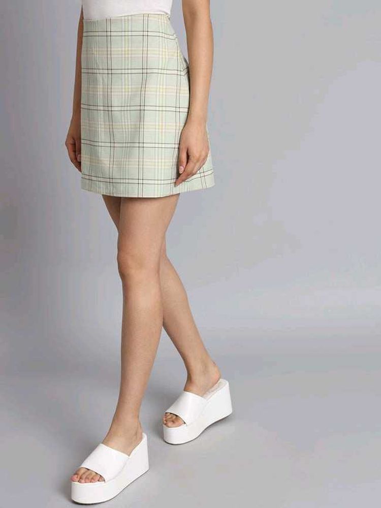 Nobarr Plaid Mini Skirt, XS Size