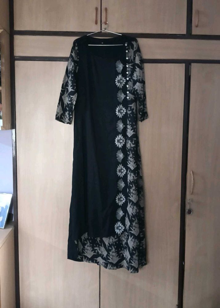 Black Printed Kurta