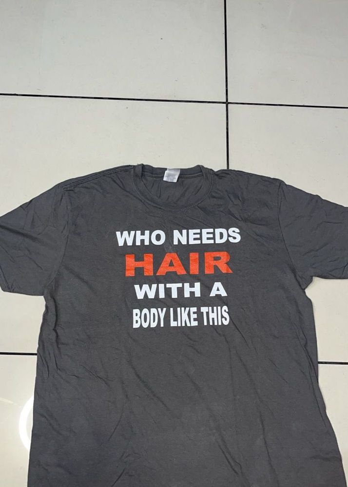 Funny &#39;Who Needs Hair&#39; T-Shirt