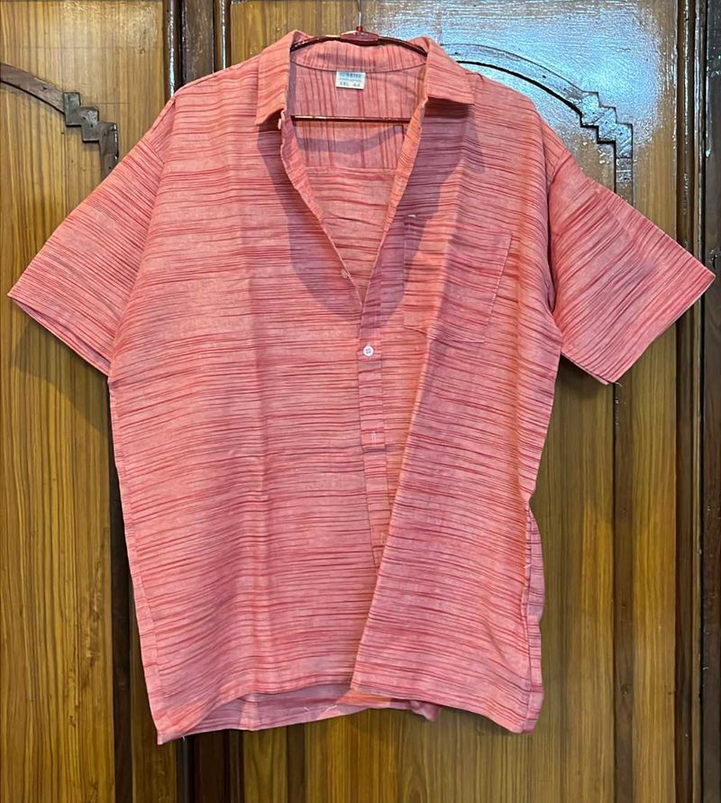 Peach Linen Shirt