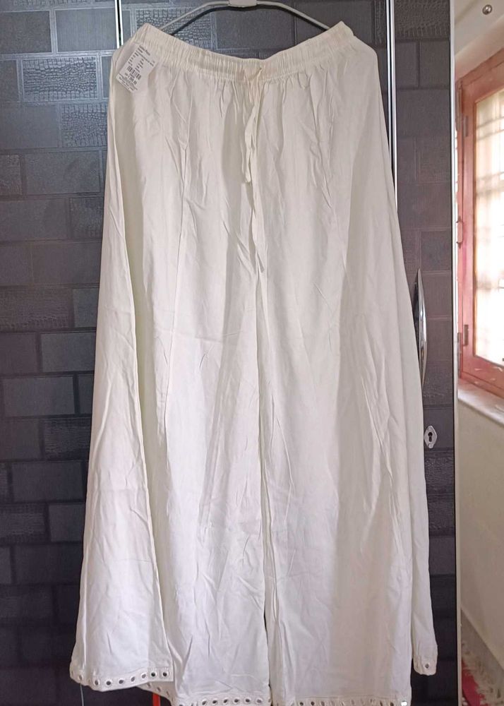 Off-white Plazzo Free Size New