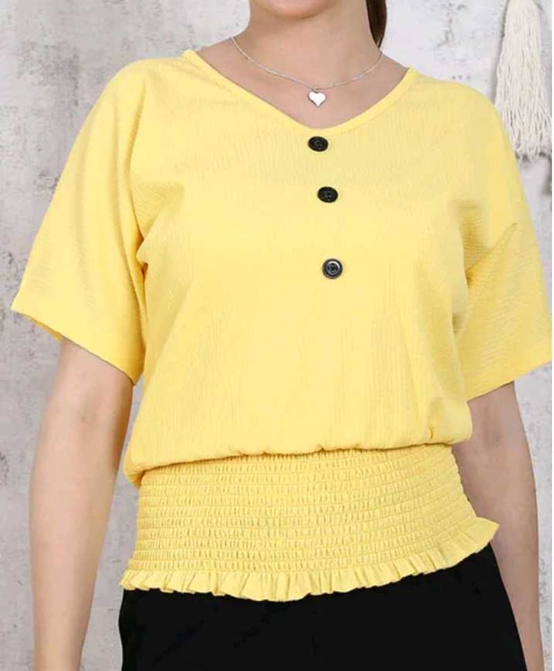 Yellow Casual Women's Top
