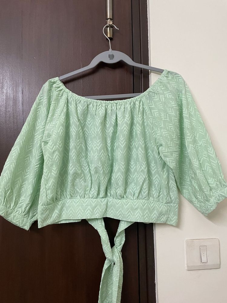 Mint Green Crop Top
