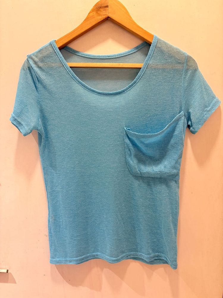 Beautiful Teal Pocket Tee