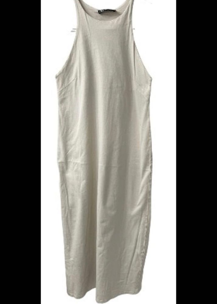 Elegant Cream Midi Dress