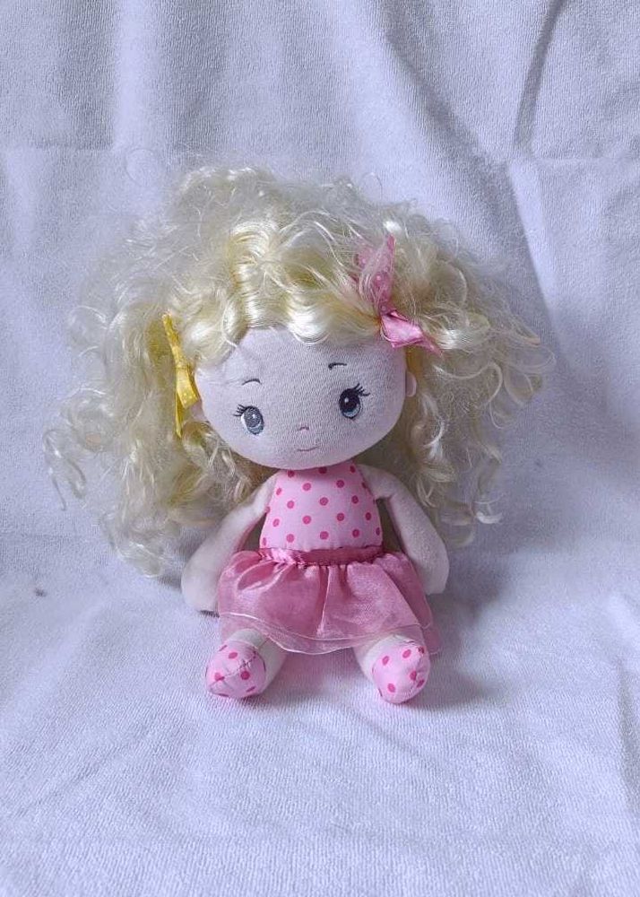 Cute Pink Polka Dot Rag Doll