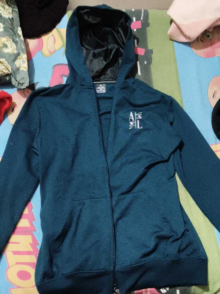 Blue Zip-Up Hoodie