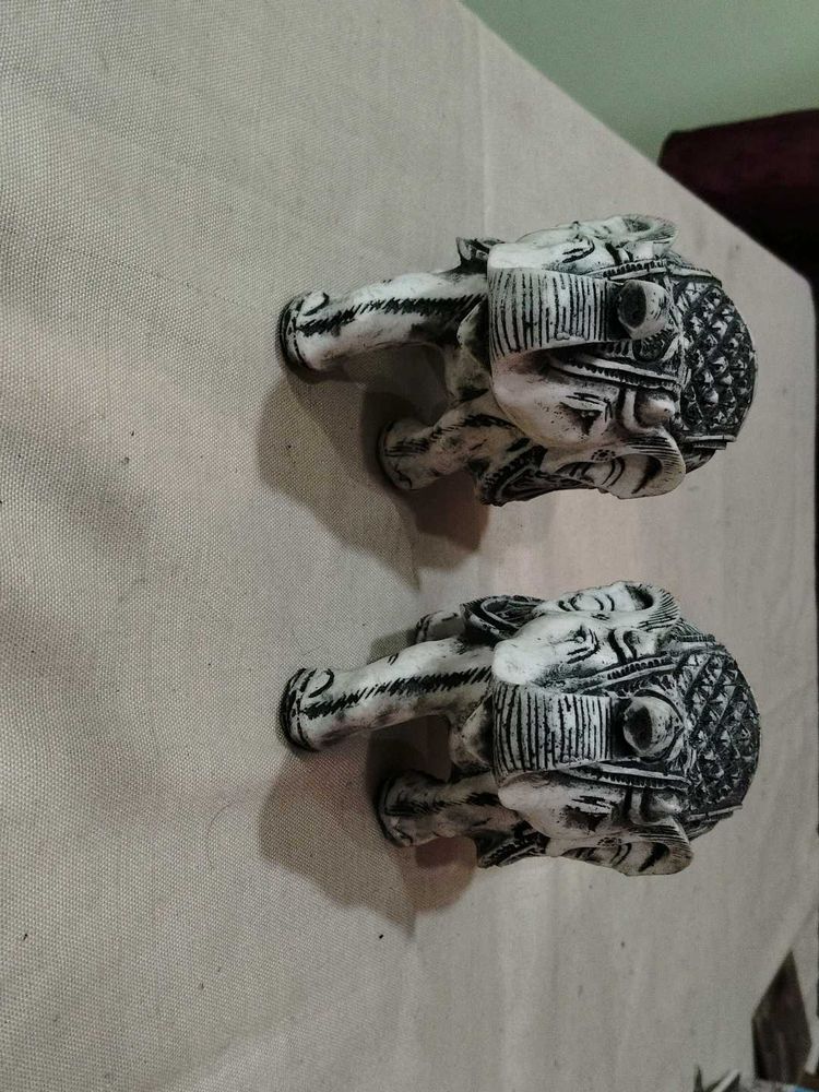 Elephant Figurines - Pair