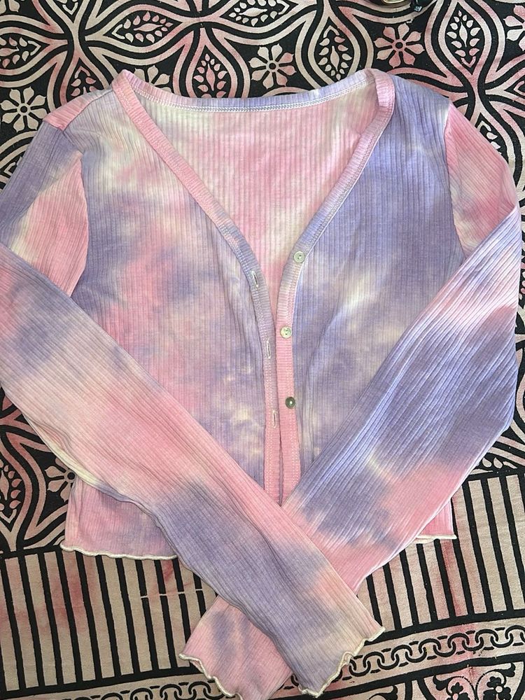 Pastel Tie-Dye Long Sleeve Top