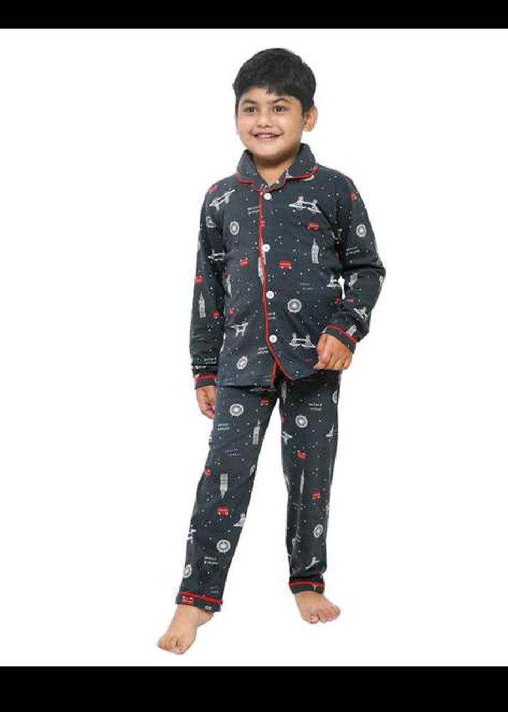 Boys Cotton Night Suit ( Set Of 2 )