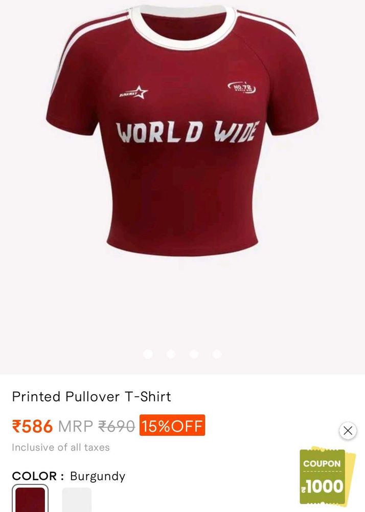 Burgundy Pullover T-Shirt