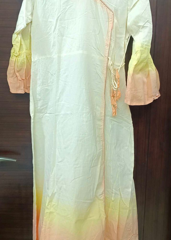 Dip-Dyed Wrap Dress