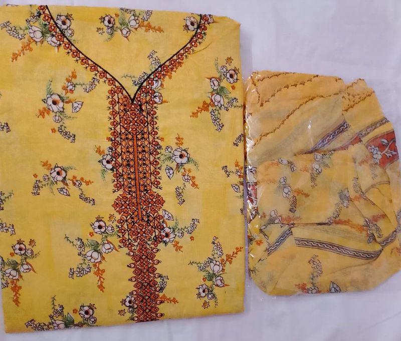 Yellow Dress Material