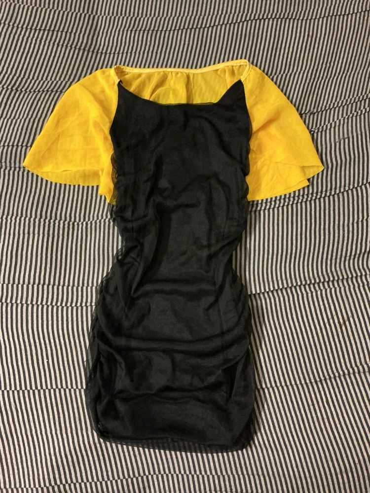 Black &amp; Yellow Mini Dress