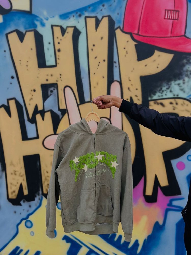 Trendy Graphic Zip-Up Hoodie