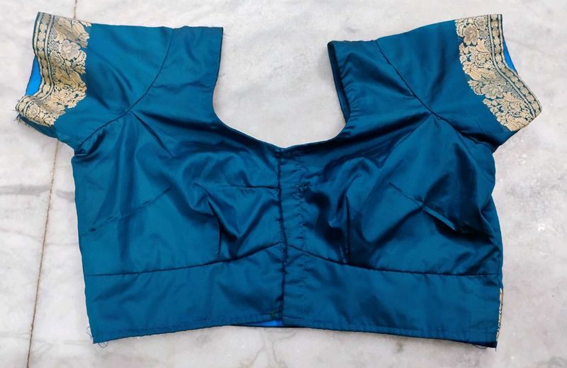 Blue Colour Poly Silk Blouse