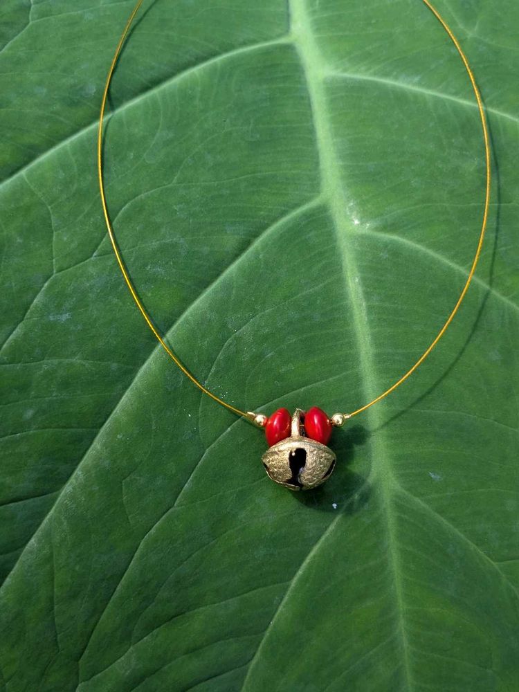 manjadi with chilanka Bell Necklace