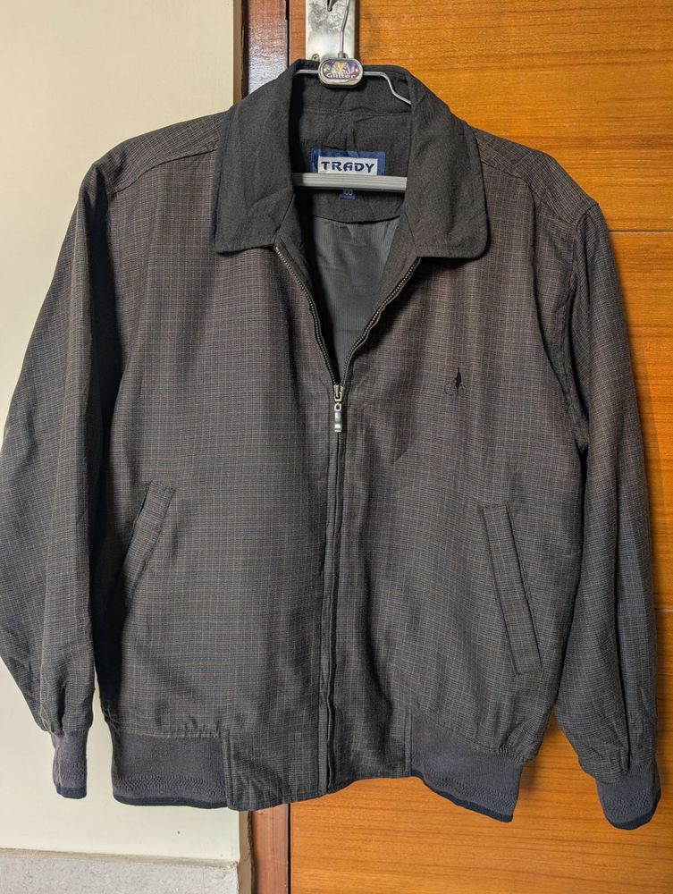 Brown Check Harrington Jacket