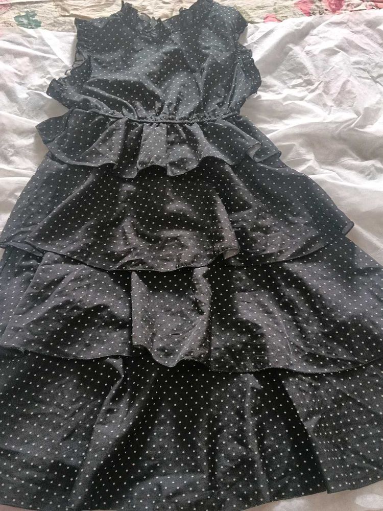 Black Polka Dots Frock