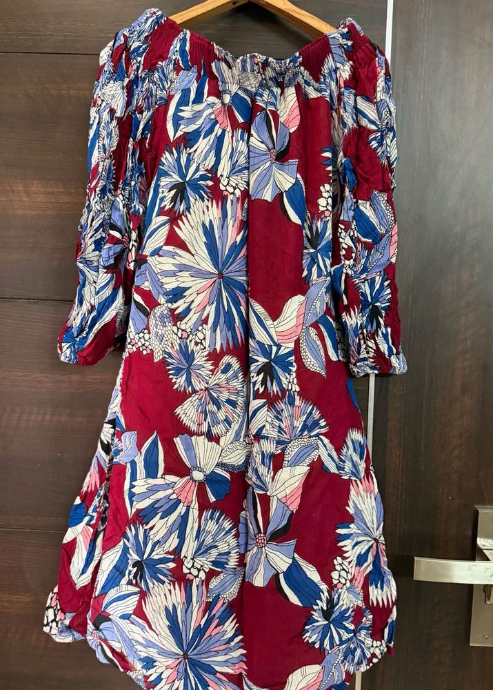 Missamore Off Shoulder Floral Dress