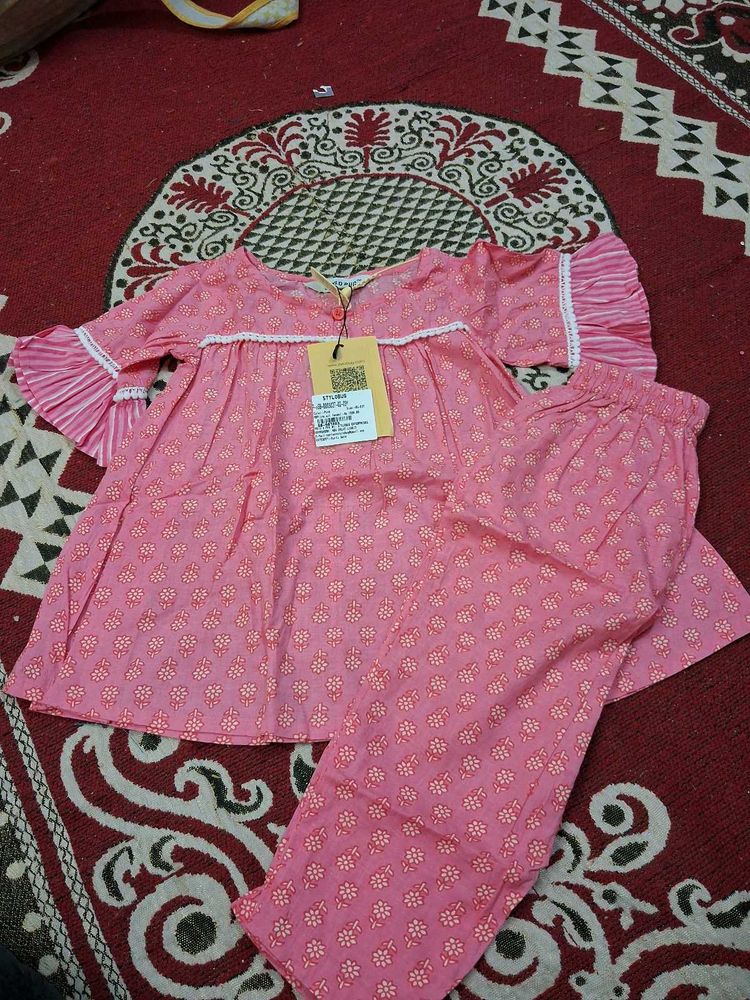 Cute Pink Girls Clothing Set