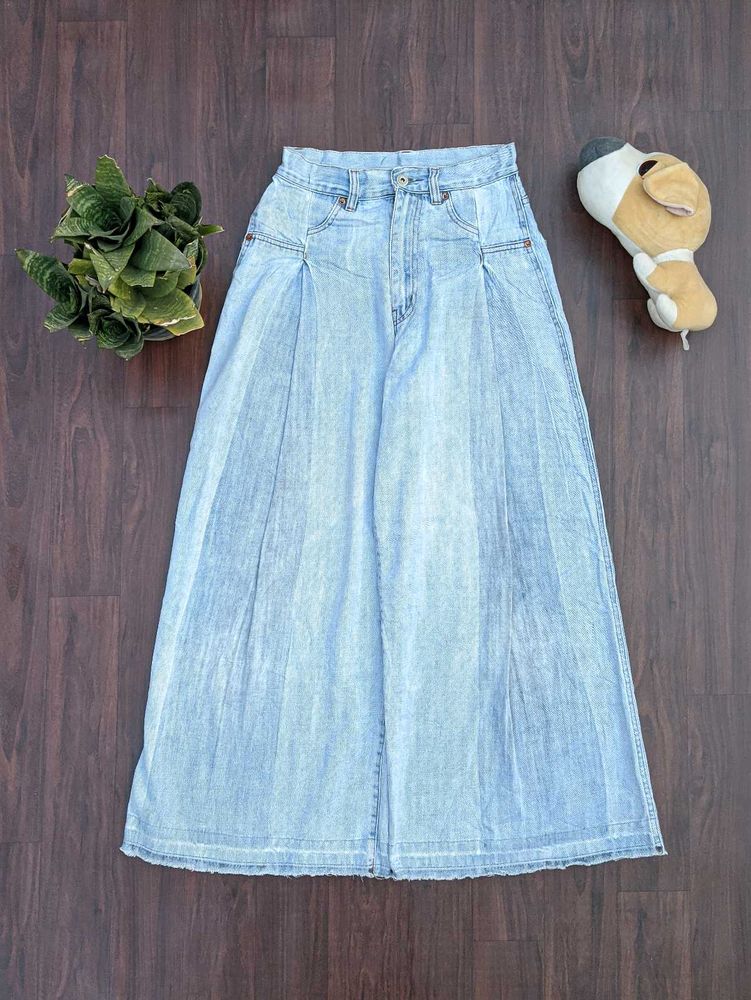 Denim Wide Leg Bottom