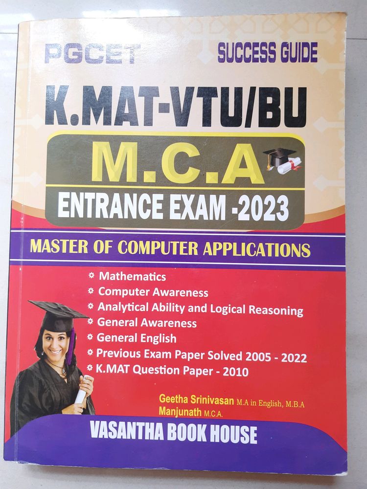 Pgcet MCA Entrance Exam Book