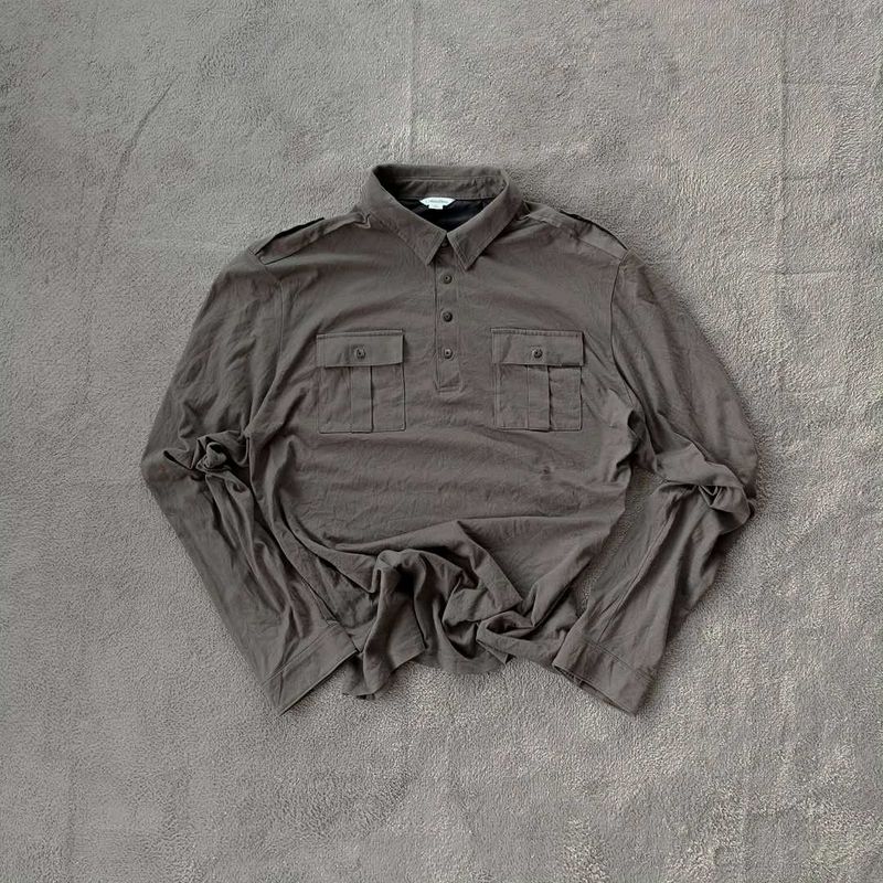 Calvin Klein Khaki Long Sleeve Polo