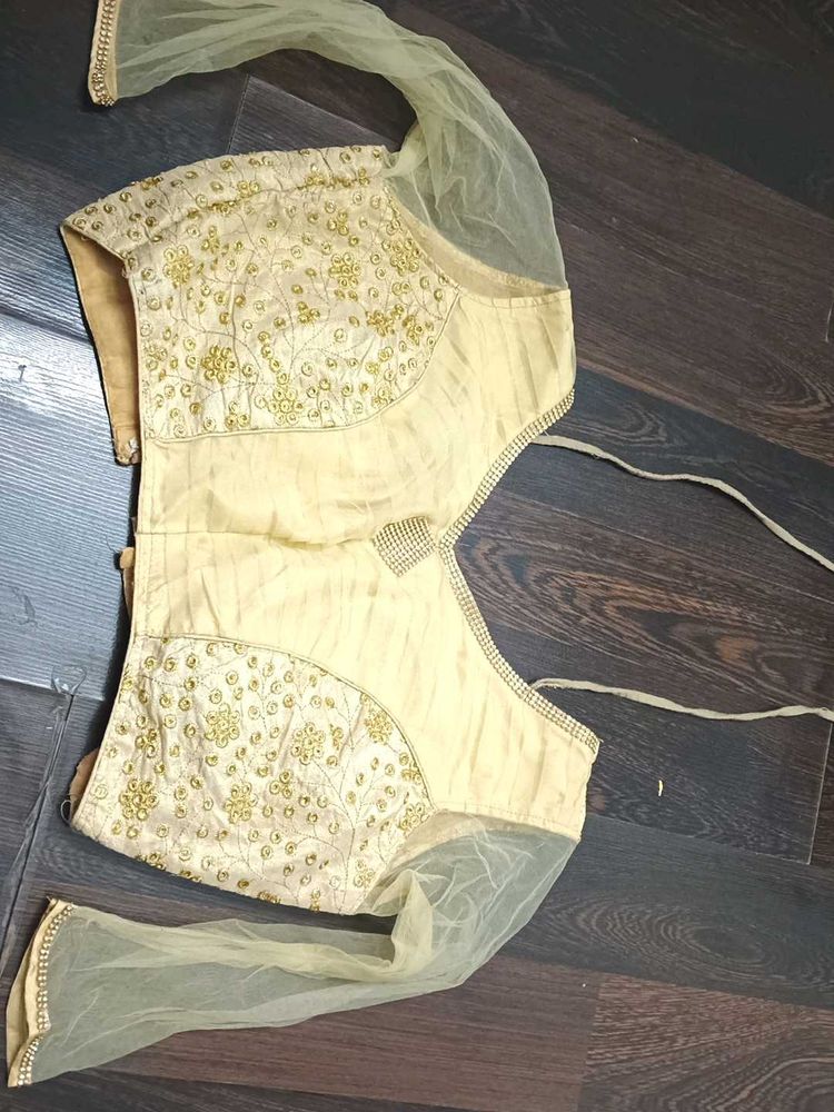 Golden Stone Work Blouse