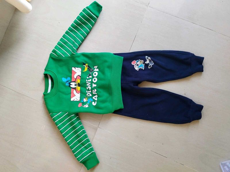 Cute Cartoon Kids Outfit (Pants With T_Shirt)