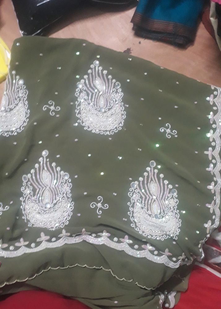 Green Color Saree