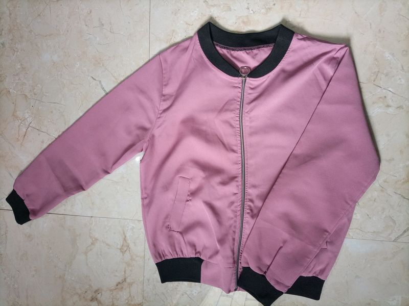 Pink black Bomber jacket for women. Bust size 40in