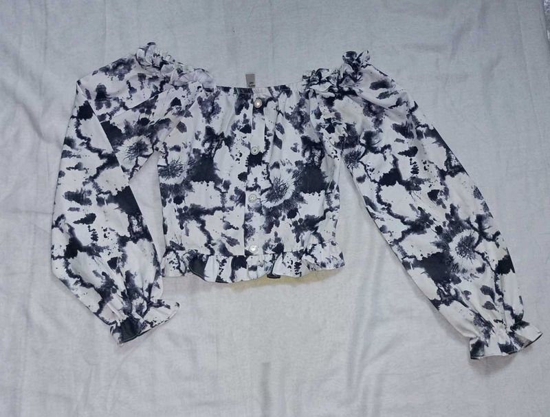 Floral Print Crop Top