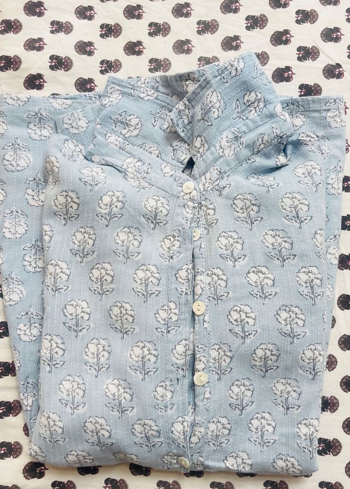 indigo Print kurti