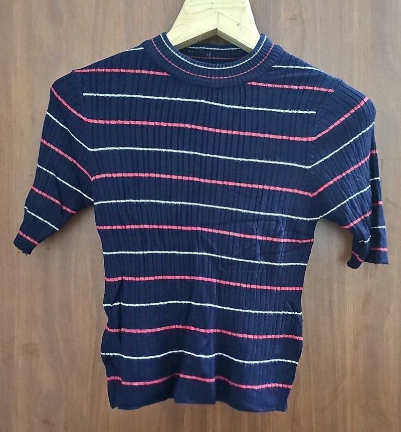 Striped Knit Top