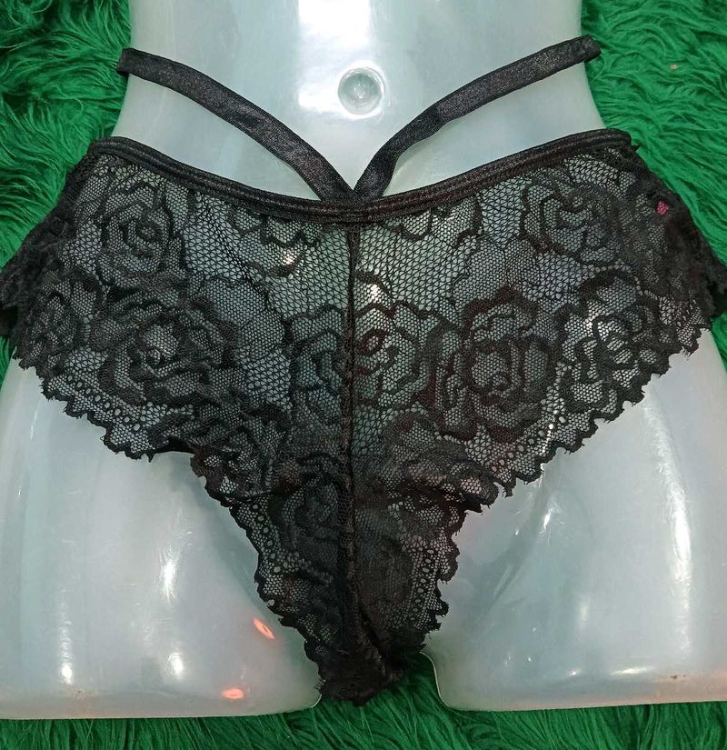 Black Lace💞 Thong Panty
