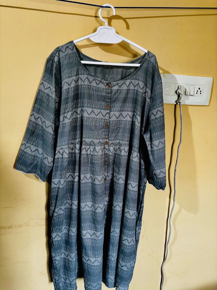 Plus size soft cotton kurta - 5XL