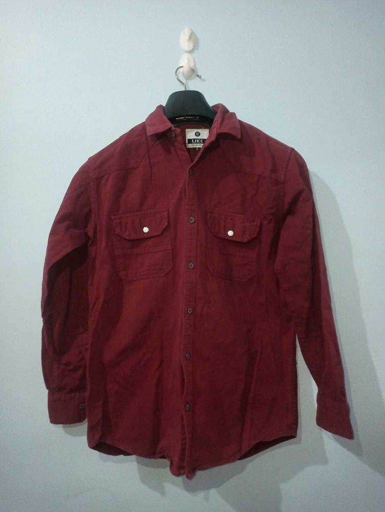 A Maroon Colour Shirt For men