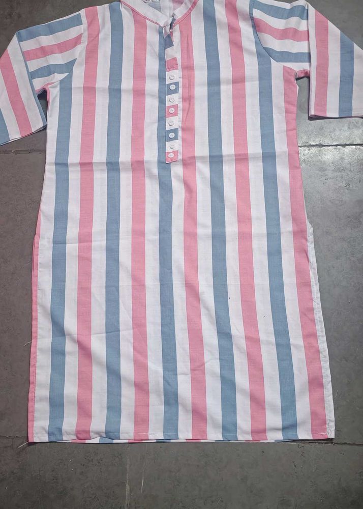 Striped Button-Down Tunic